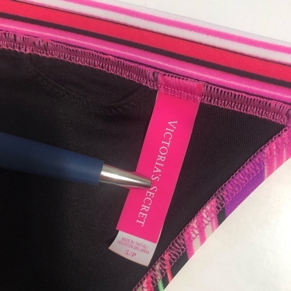 Vs Striped Bikini Top Halter Tie Neck Small - Picture 5 of 6